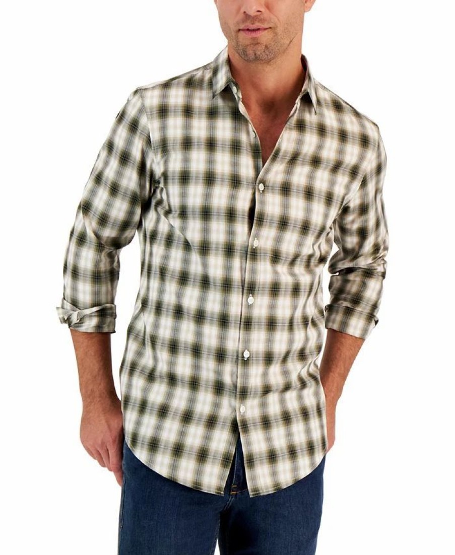 Casual Button-Down Shirts * | Alfani Men'S Droa Plaid Shirt, Created For Macy'S