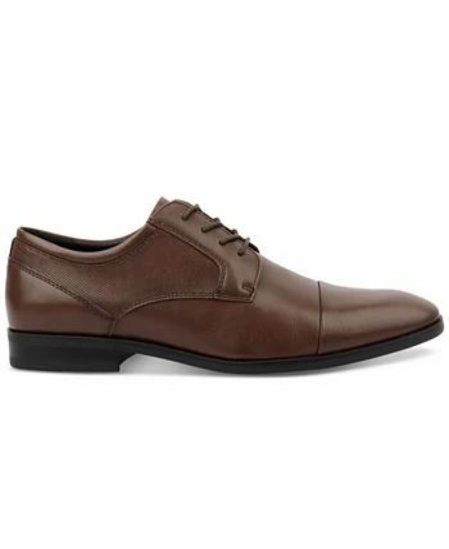 All Men'S Shoes * | Alfani Men'S Faux-Leather Lace-Up Cap-Toe Dress Shoes, Created For Macy'S