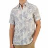 Casual Button-Down Shirts * | Club Room Men'S Assertta Leaf Print Linen Short-Sleeve Shirt, Created For Macy'S Bright White