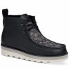 All Men'S Shoes * | Coach Men'S Signature Jacquard Chukka Boots Black