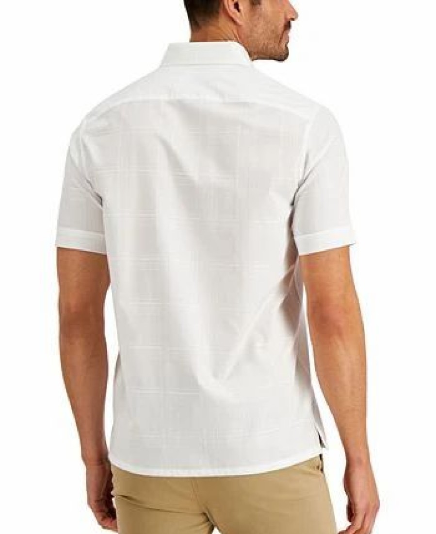 Casual Button-Down Shirts * | Club Room Men'S Inaldo Shirt, Created For Macy'S White Pure