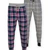 Pajamas & Robes * | Hanes Men'S Flannel Sleep Jogger Pants 2Pk.