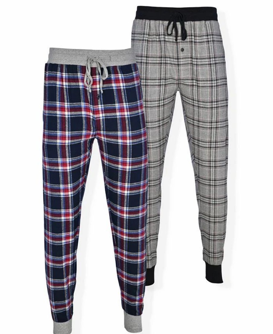 Pajamas & Robes * | Hanes Men'S Flannel Sleep Jogger Pants 2Pk.