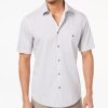 Casual Button-Down Shirts * | Alfani Men'S Stretch Modern Pocket Shirt, Created For Macy'S