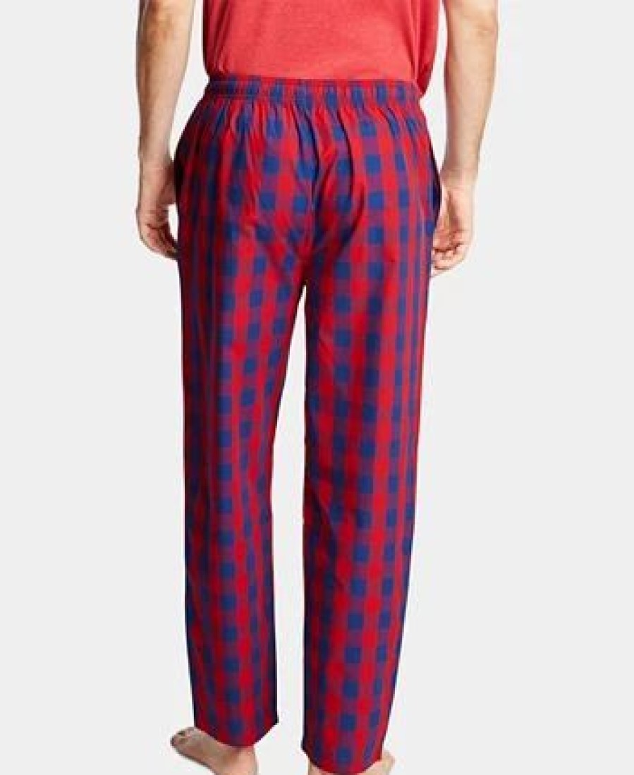 Pajamas & Robes * | Nautica Men'S Cotton Plaid Pajama Pants Nautica Red