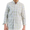 Casual Button-Down Shirts * | Club Room Men'S Valle Classic-Fit Plaid Button-Down Poplin Shirt, Created For Macy'S Bright White