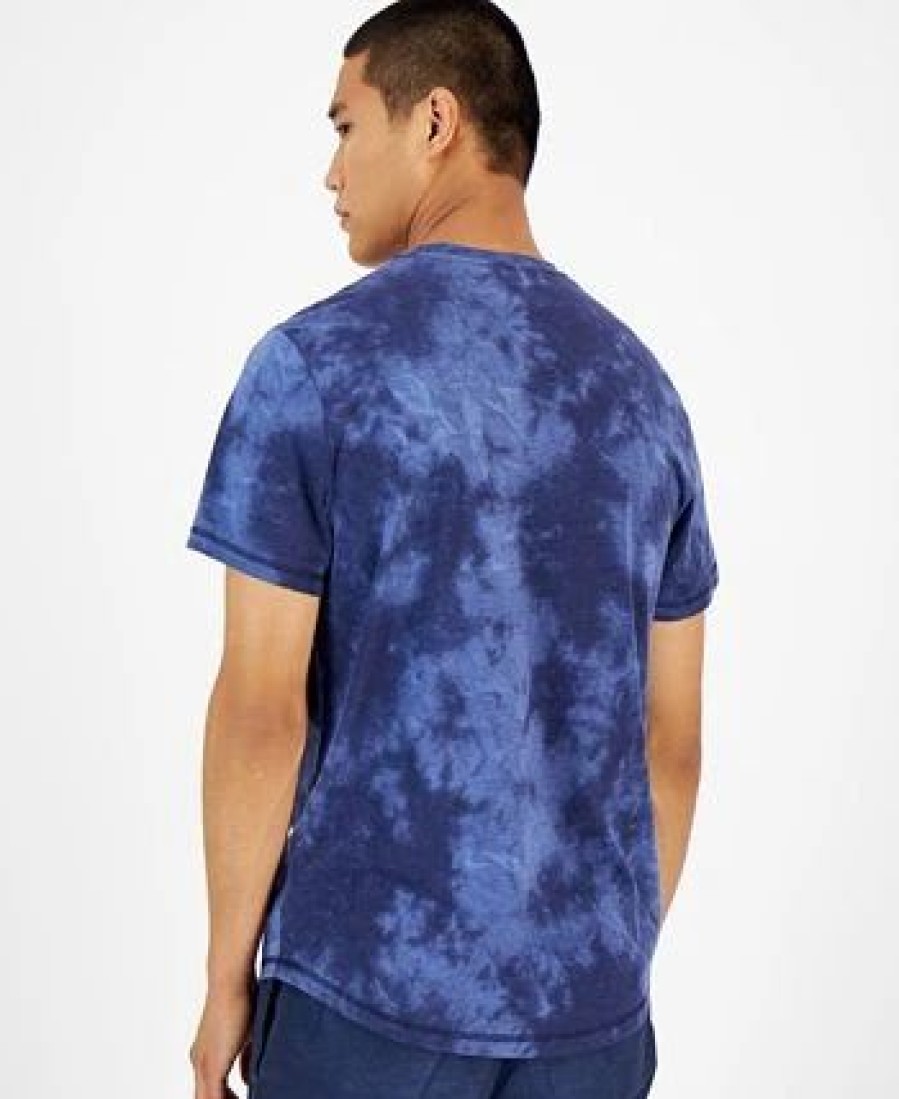 Pajamas & Robes * | Sun + Stone Men'S Tie-Dyed Mushroom Patch Pajama T-Shirt, Created For Macy'S Naval Academy