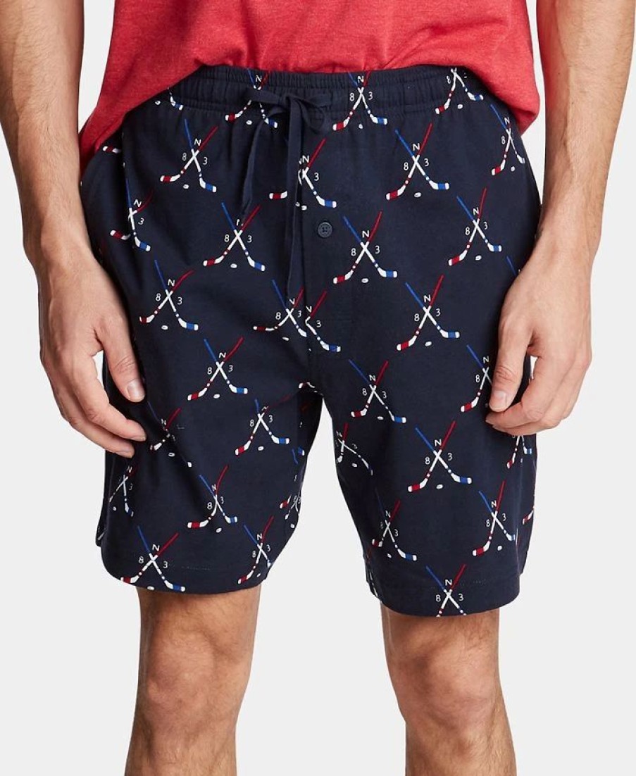 Pajamas & Robes * | Nautica Men'S Printed Cotton Pajama Shorts