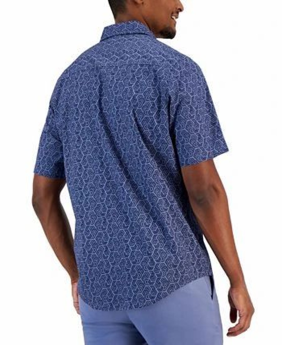 Casual Button-Down Shirts * | Alfani Men'S Honey Classic-Fit Stretch Geo-Print Button-Down Shirt, Created For Macy'S