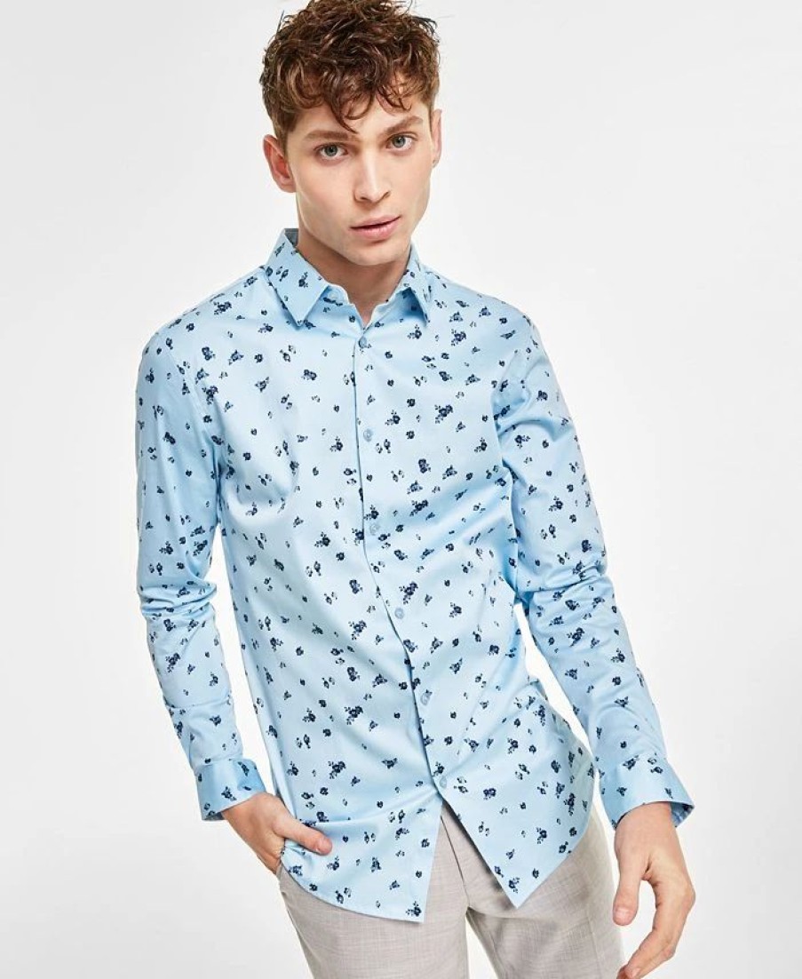 Casual Button-Down Shirts * | Inc International Concepts Slim-Fit Floral-Print Dress Shirt, Created For Macy'S