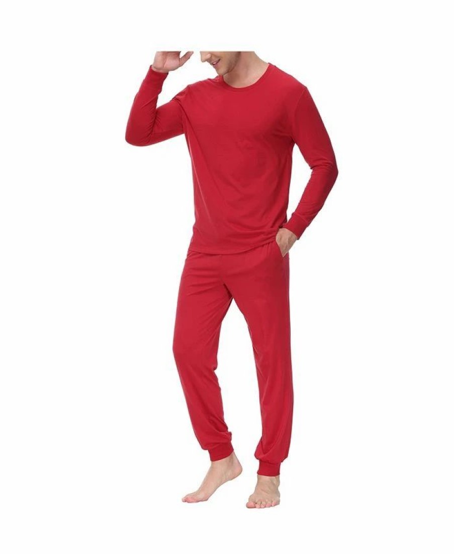 Pajamas & Robes * | Ink+Ivy Men'S Two-Piece Crewneck Shirt And Jogger Pajama Set