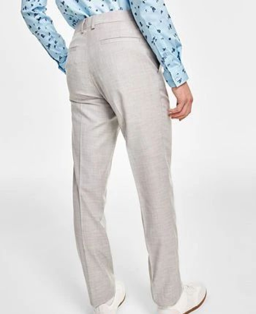 Pants * | Inc International Concepts Men'S Slim-Fit Sharkskin Suit Pants, Created For Macy'S Stucco Gre