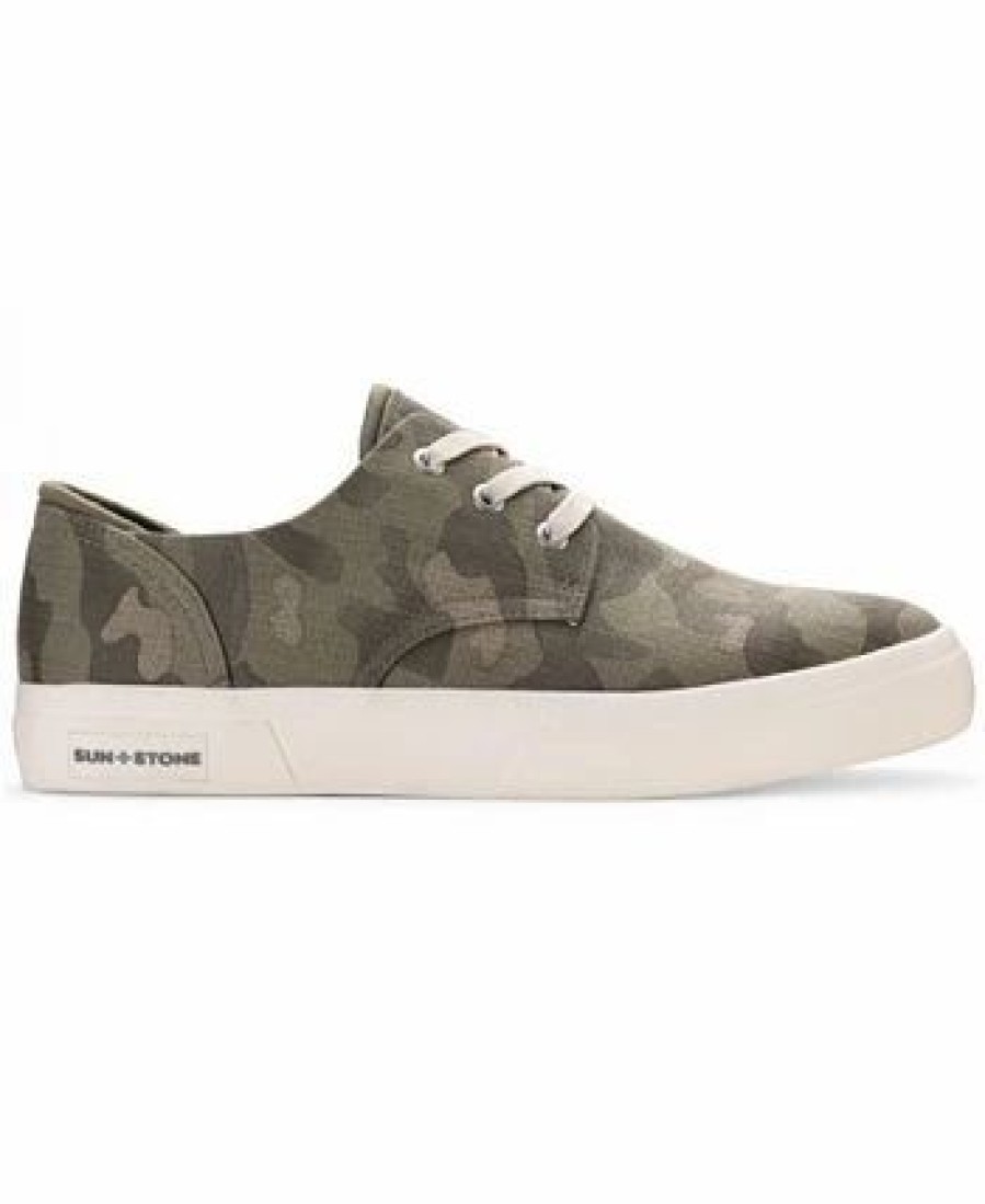 All Men'S Shoes * | Sun + Stone Men'S Kiva Lace-Up Core Sneakers, Created For Macy'S Camo Green