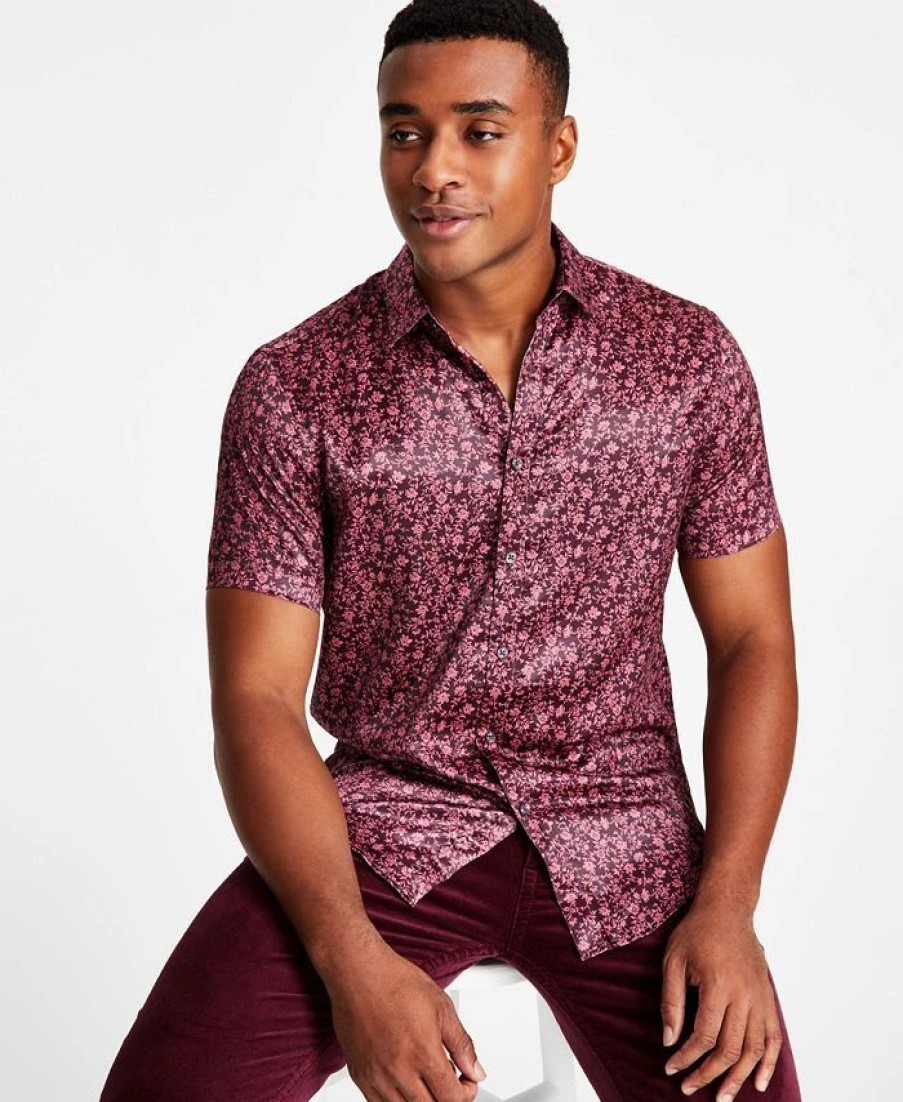 Casual Button-Down Shirts * | Inc International Concepts Men'S James Regular-Fit Floral Ditsy-Print Shirt, Created For Macy'S Port