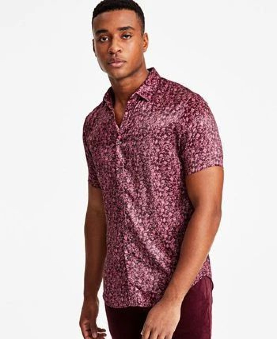 Casual Button-Down Shirts * | Inc International Concepts Men'S James Regular-Fit Floral Ditsy-Print Shirt, Created For Macy'S Port