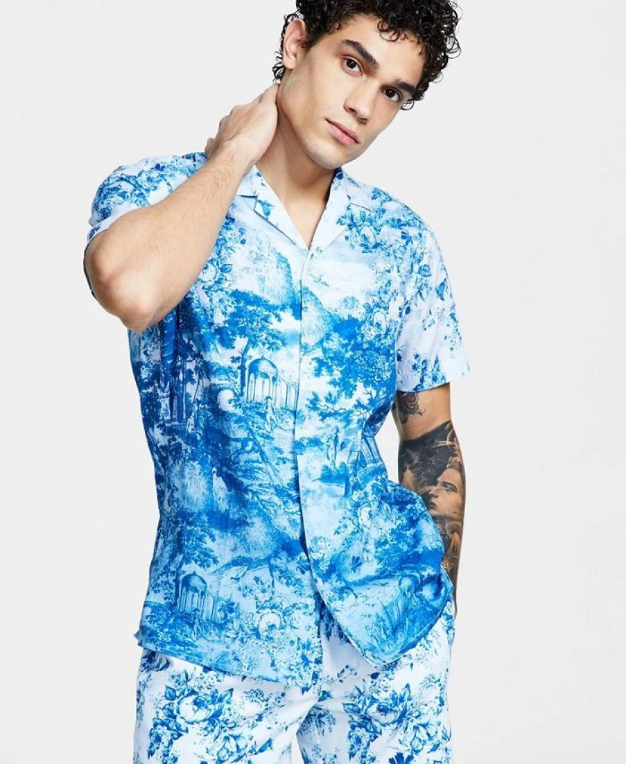 Casual Button-Down Shirts * | Inc International Concepts Men'S Bloom Print Button-Down Camp Shirt, Created For Macy'S Plein Air