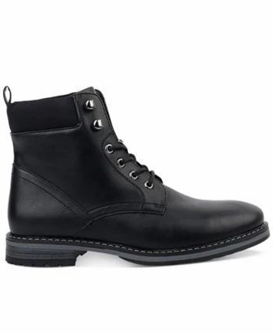 All Men'S Shoes * | Club Room Men'S Lace-Up Boots, Created For Macy'S Black