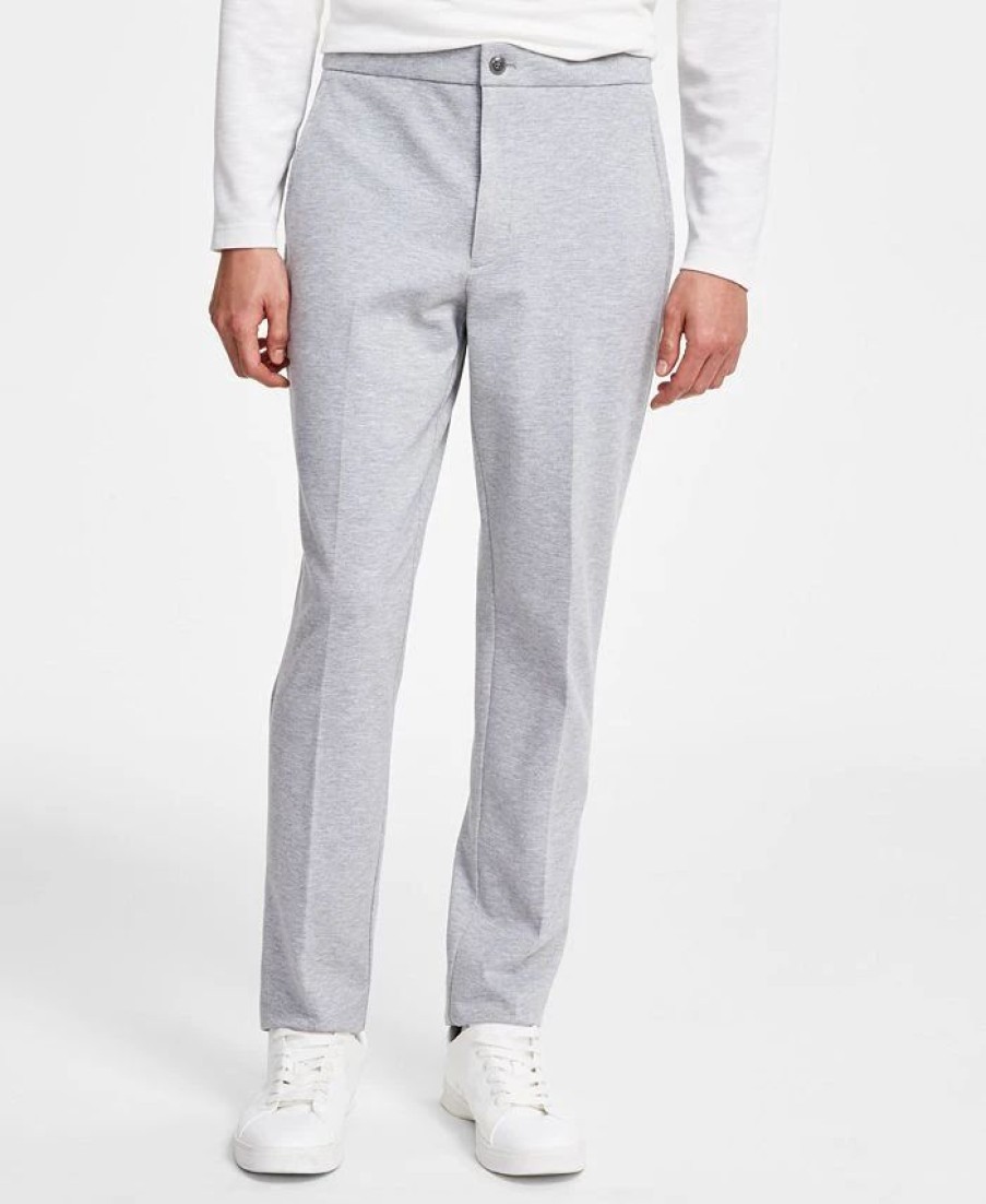 Pants * | Alfani Men'S Regular-Fit Polyspan Blend Solid Suit Pants, Created For Macy'S