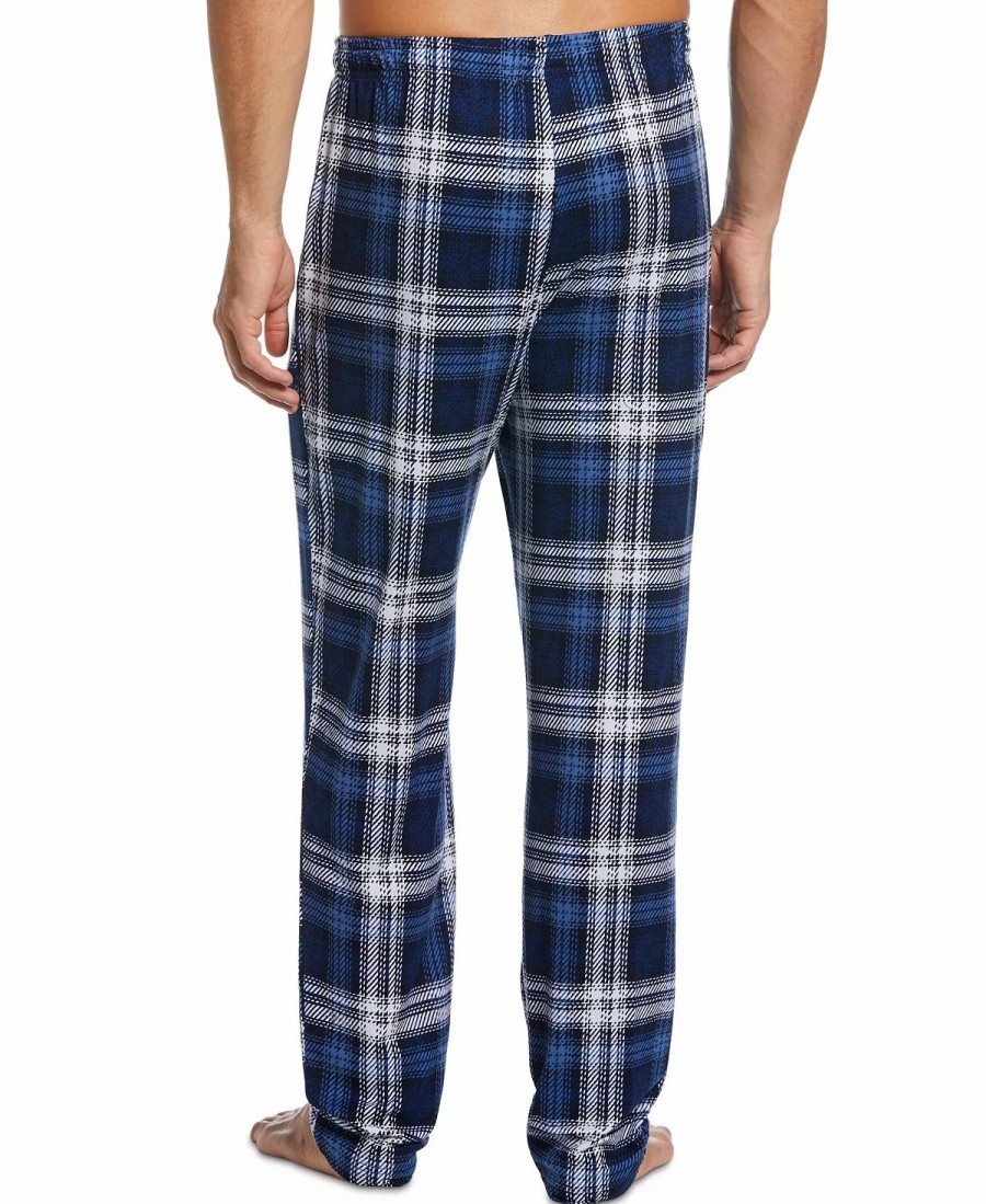 Pajamas & Robes * | Perry Ellis Portfolio Men'S Windowpane Plaid Knit Pajama Pants