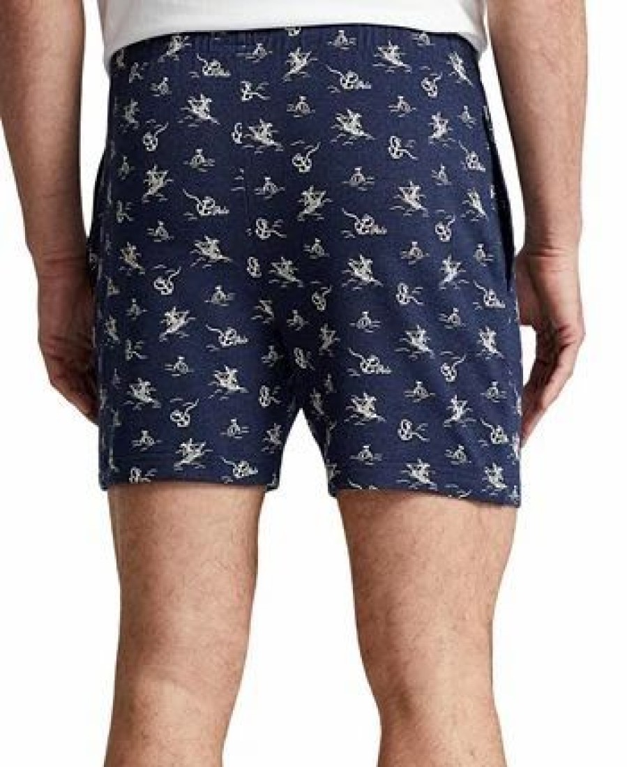 Pants * | Polo Ralph Lauren Men'S Cotton-Blend Nautical-Inspired Printed Sleep Shorts