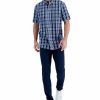 Casual Button-Down Shirts * | Club Room Men'S Short-Sleeve Plaid Shirt, Created For Macy'S