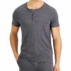 Pajamas & Robes * | Alfani Men'S Quick-Dry Split Neck Pajama T-Shirt, Created For Macy'S