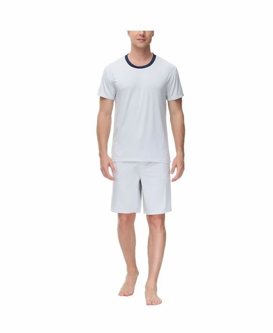 Pajamas & Robes * | Ink+Ivy Men'S Moisture-Wicking Crewneck T-Shirt & Shorts Pajama Set