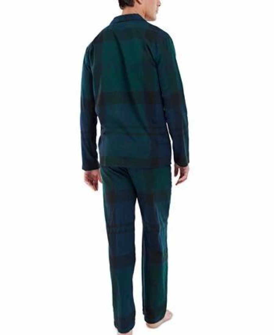 Pajamas & Robes * | Barbour Men'S Large-Scale Tartan Pajama Set Blackwatch