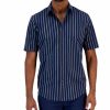 Casual Button-Down Shirts * | Alfani Men'S Classic-Fit Stretch Gradient Stripe Button-Down Shirt, Created For Macy'S