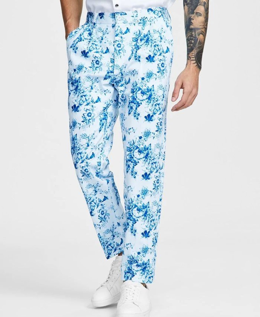 Pants * | Inc International Concepts Men'S Regular-Fit Tapered Floral Suit Pants, Created For Macy'S Plein Air