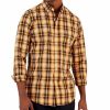 Casual Button-Down Shirts * | Club Room Men'S Pascal Classic-Fit Plaid Button-Down Shirt, Created For Macy'S Voltage Orange