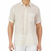 Casual Button-Down Shirts * | Club Room Men'S Short-Sleeve Stripe Fern Linen Shirt, Created For Macy'S Safari Combo