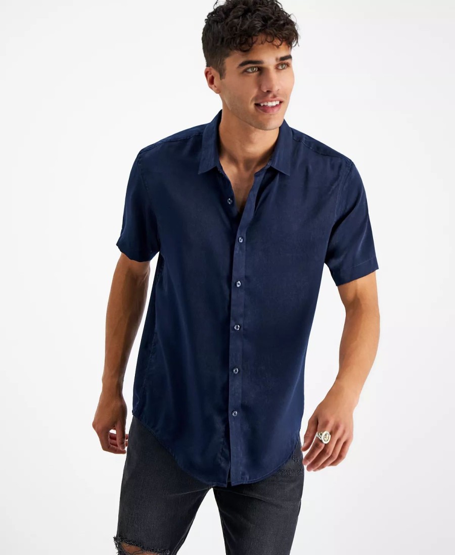 Casual Button-Down Shirts * | Inc International Concepts Men'S Regular-Fit Satin Shirt, Created For Macy'S