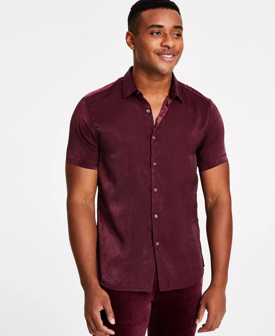 Casual Button-Down Shirts * | Inc International Concepts Men'S Regular-Fit Satin Shirt, Created For Macy'S